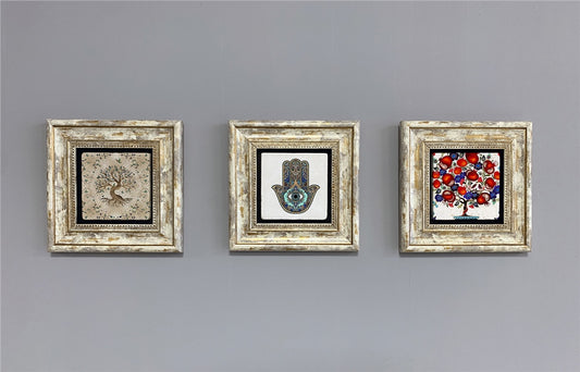 3-PIECE FRAME NATURAL STONE WALL DECOR / 3CDD-40-227 (WALL DECOR)