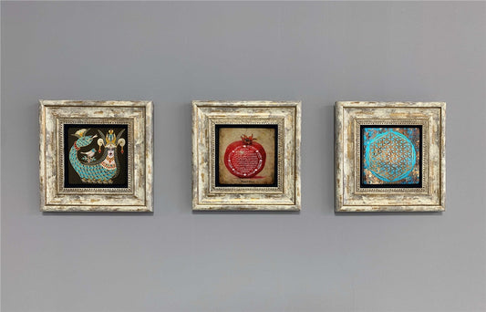 3-PIECE FRAME NATURAL STONE WALL DECOR / 3CDD-40-422 (WALL DECOR)