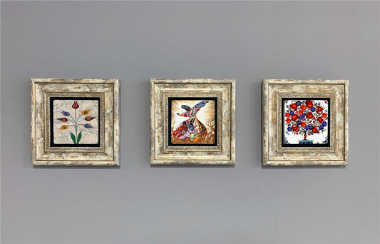 3-PIECE FRAME NATURAL STONE WALL DECOR / 3CDD-40-376 (WALL DECOR)
