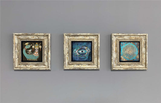 3-PIECE FRAME NATURAL STONE WALL DECOR / 3CDD-40-355 (WALL DECOR)