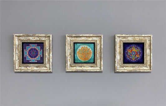 3-PIECE FRAME NATURAL STONE WALL DECOR / 3CDD-40-254 (WALL DECOR)