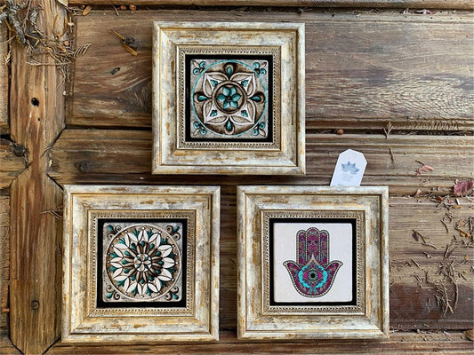 3-PIECE FRAME NATURAL STONE WALL DECOR / 3CDD-40-206 (WALL DECOR)