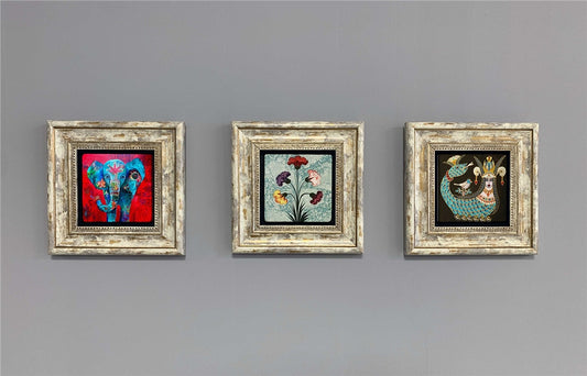 3-PIECE FRAME NATURAL STONE WALL DECOR / 3CDD-40-401 (WALL DECOR)