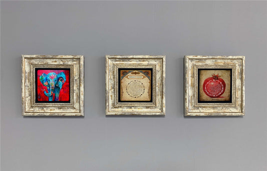 3-PIECE FRAME NATURAL STONE WALL DECOR / 3CDD-40-406 (WALL DECOR)
