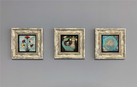 3-PIECE FRAME NATURAL STONE WALL DECOR / 3CDD-40-402 (WALL DECOR)
