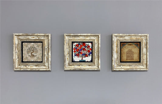 3-PIECE FRAME NATURAL STONE WALL DECOR / 3CDD-40-233 (WALL DECOR)