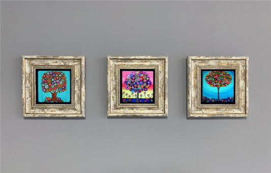 3-PIECE FRAME NATURAL STONE WALL DECOR / 3CDD-40-290 (WALL DECOR)