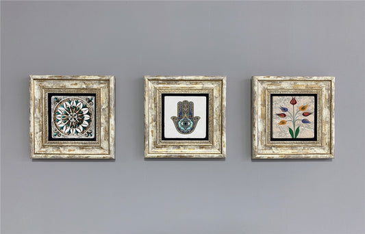 3-PIECE FRAME NATURAL STONE WALL DECOR / 3CDD-40-237 (WALL DECOR)