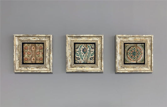 3-PIECE FRAME NATURAL STONE WALL DECOR / 3CDD-40-304 (WALL DECOR)
