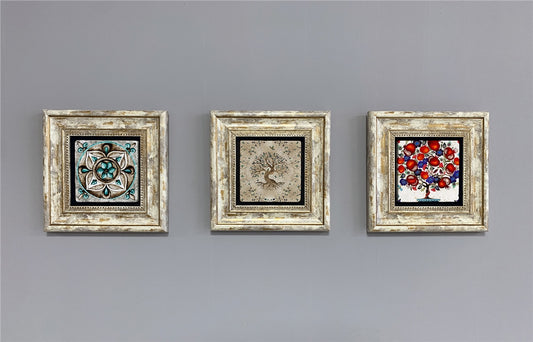 3-PIECE FRAME NATURAL STONE WALL DECOR / 3CDD-40-229 (WALL DECOR)
