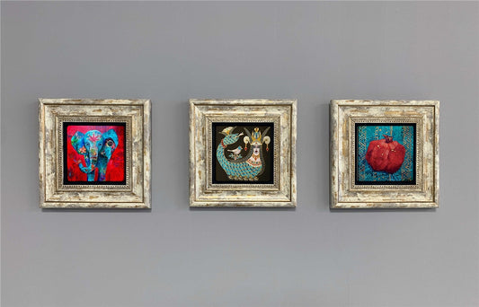 3-PIECE FRAME NATURAL STONE WALL DECOR / 3CDD-40-367 (WALL DECOR)