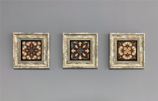 3-PIECE FRAME NATURAL STONE WALL DECOR / 3CDD-40-311 (WALL DECOR)