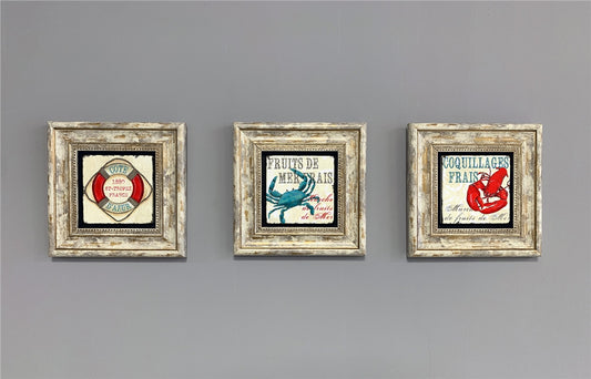 3-PIECE FRAME NATURAL STONE WALL DECOR / 3CDD-40-294 (WALL DECOR)