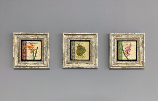 3-PIECE FRAME NATURAL STONE WALL DECOR / 3CDD-40-305 (WALL DECOR)