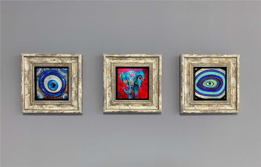 3-PIECE FRAME NATURAL STONE WALL DECOR / 3CDD-40-361 (WALL DECOR)