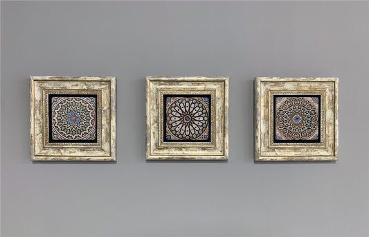 3-PIECE FRAME NATURAL STONE WALL DECOR / 3CDD-40-334 (WALL DECOR)