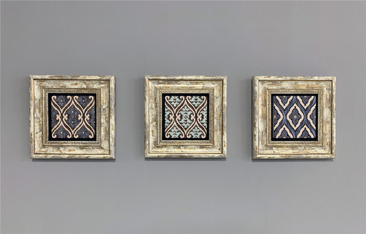 3-PIECE FRAME NATURAL STONE WALL DECOR / 3CDD-40-314 (WALL DECOR)