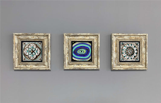 3-PIECE FRAME NATURAL STONE WALL DECOR / 3CDD-40-400 (WALL DECOR)