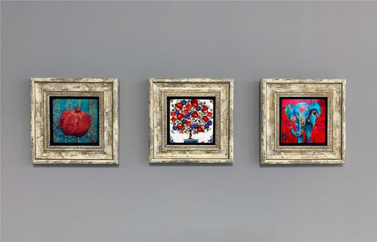 3-PIECE FRAME NATURAL STONE WALL DECOR / 3CDD-40-374 (WALL DECOR)