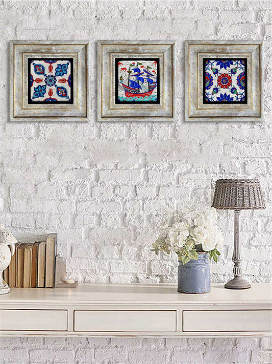3-PIECE FRAME NATURAL STONE WALL DECOR / 3CDD-40-040 (WALL DECOR)
