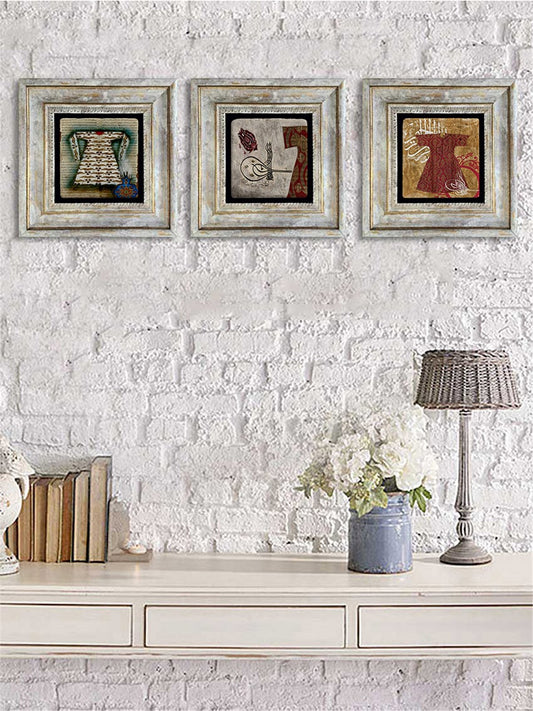 3-PIECE FRAME NATURAL STONE WALL DECOR / 3CDD-40-060 (WALL DECOR)