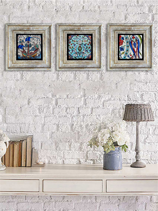 3-PIECE FRAME NATURAL STONE WALL DECOR / 3CDD-40-042 (WALL DECOR)