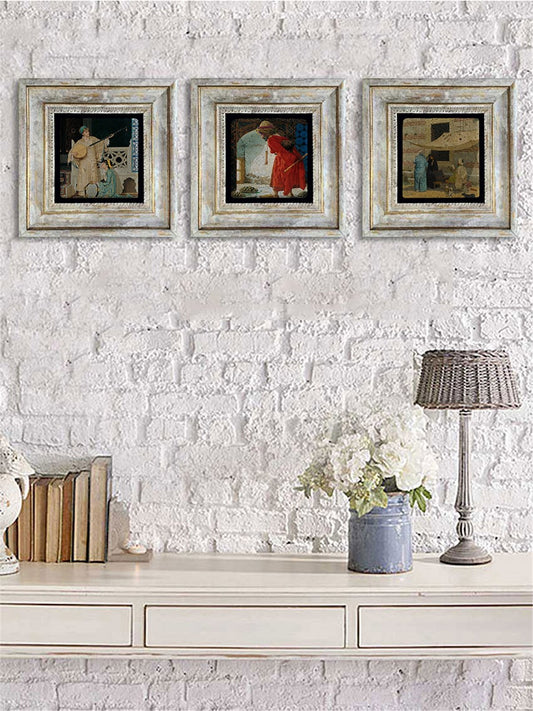 3-PIECE FRAME NATURAL STONE WALL DECOR / 3CDD-40-062 (WALL DECOR)