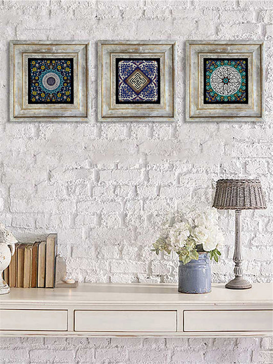 3-PIECE FRAME NATURAL STONE WALL DECOR / 3CDD-40-034 (WALL DECOR)