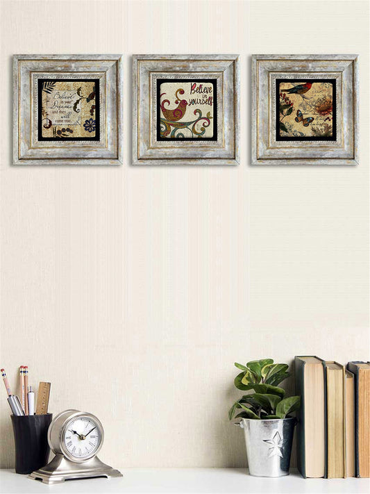 3-PIECE FRAME NATURAL STONE WALL DECOR / 3CDD-40-083 (WALL DECOR)