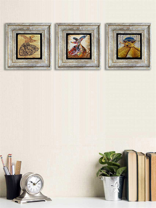 3-PIECE FRAME NATURAL STONE WALL DECOR / 3CDD-40-026 (WALL DECOR)