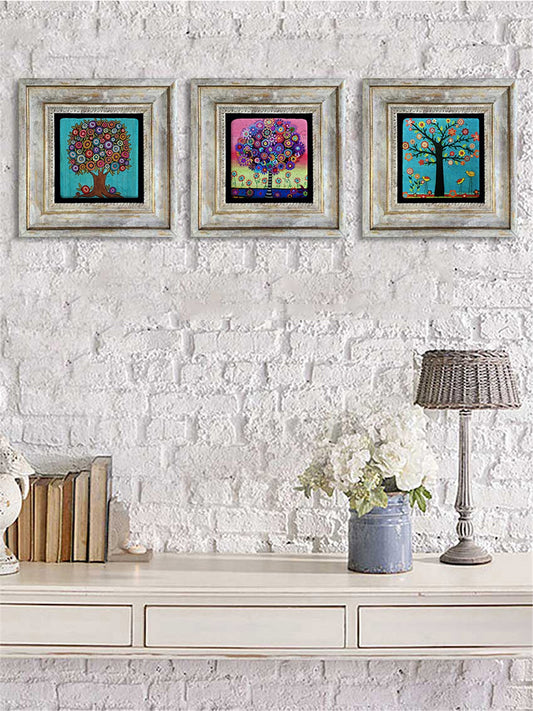3-PIECE FRAME NATURAL STONE WALL DECOR / 3CDD-40-006 (WALL DECOR)