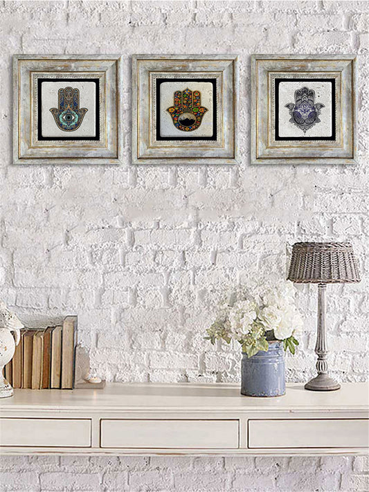 3-PIECE FRAME NATURAL STONE WALL DECOR / 3CDD-40-059 (WALL DECOR)