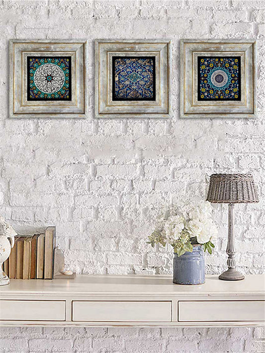 3-PIECE FRAME NATURAL STONE WALL DECOR / 3CDD-40-035 (WALL DECOR)