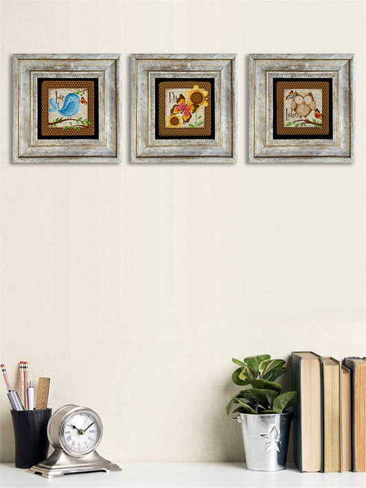 3-PIECE FRAME NATURAL STONE WALL DECOR / 3CDD-40-075 (WALL DECOR)