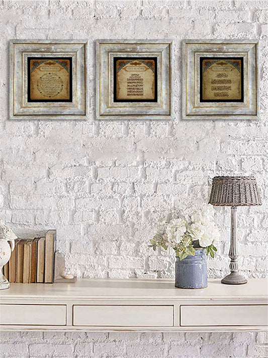 3-PIECE FRAME NATURAL STONE WALL DECOR / 3CDD-40-011 (WALL DECOR)