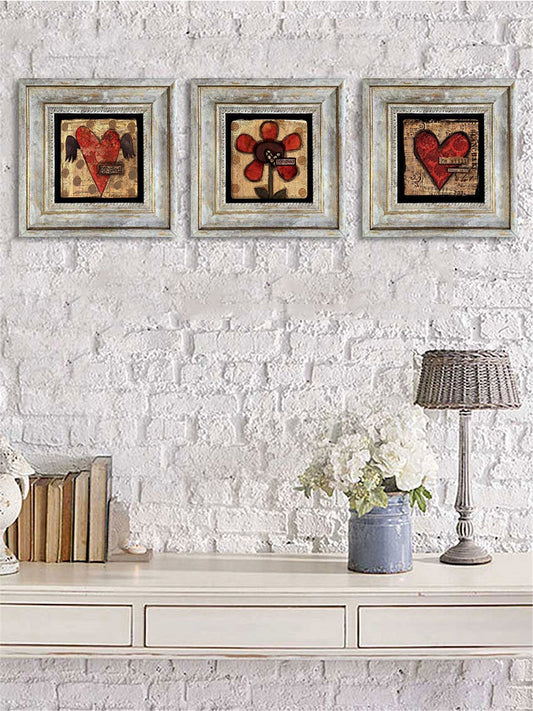 3-PIECE FRAME NATURAL STONE WALL DECOR / 3CDD-40-093 (WALL DECOR)