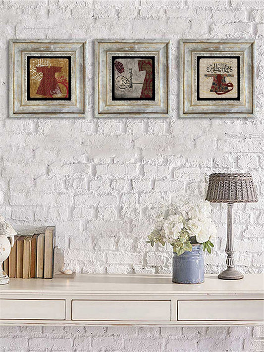 3-PIECE FRAME NATURAL STONE WALL DECOR / 3CDD-40-063 (WALL DECOR)