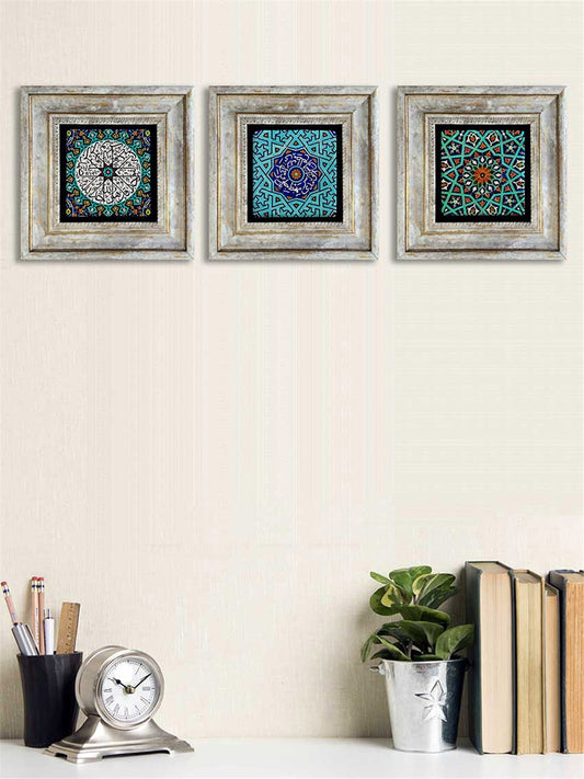 3-PIECE FRAME NATURAL STONE WALL DECOR / 3CDD-40-018 (WALL DECOR)