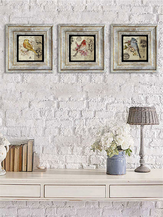 3-PIECE FRAME NATURAL STONE WALL DECOR / 3CDD-40-077 (WALL DECOR)