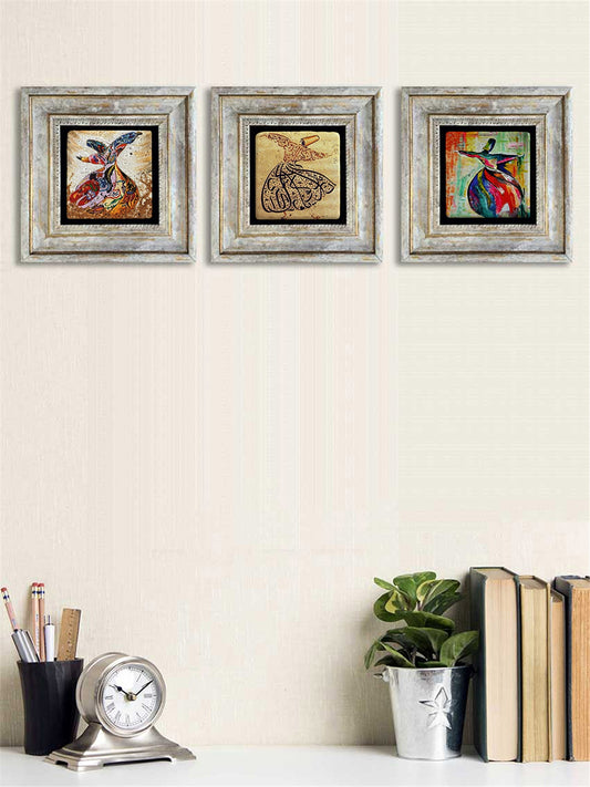 3-PIECE FRAME NATURAL STONE WALL DECOR / 3CDD-40-025 (WALL DECOR)
