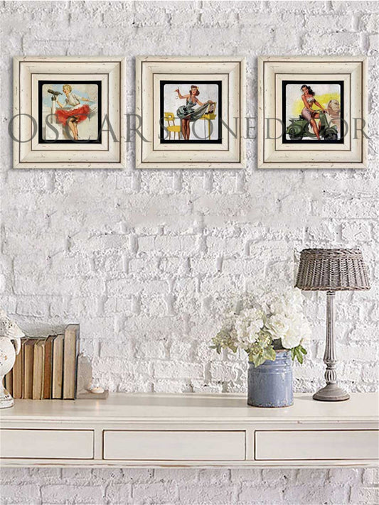 3-PIECE FRAME NATURAL STONE WALL DECOR / 3CDD-30-011 (WALL DECOR)