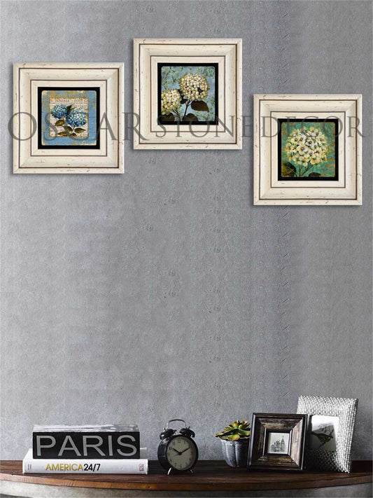 3-PIECE FRAME NATURAL STONE WALL DECOR / 3CDD-30-007 (WALL DECOR)