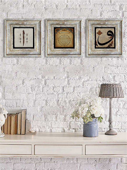 3-PIECE FRAME NATURAL STONE WALL DECOR / 3CDD-40-065 (WALL DECOR)