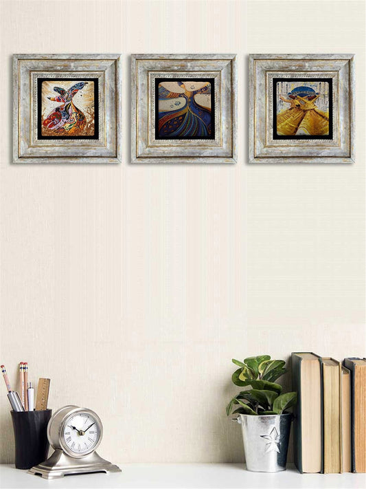 3-PIECE FRAME NATURAL STONE WALL DECOR / 3CDD-40-054 (WALL DECOR)