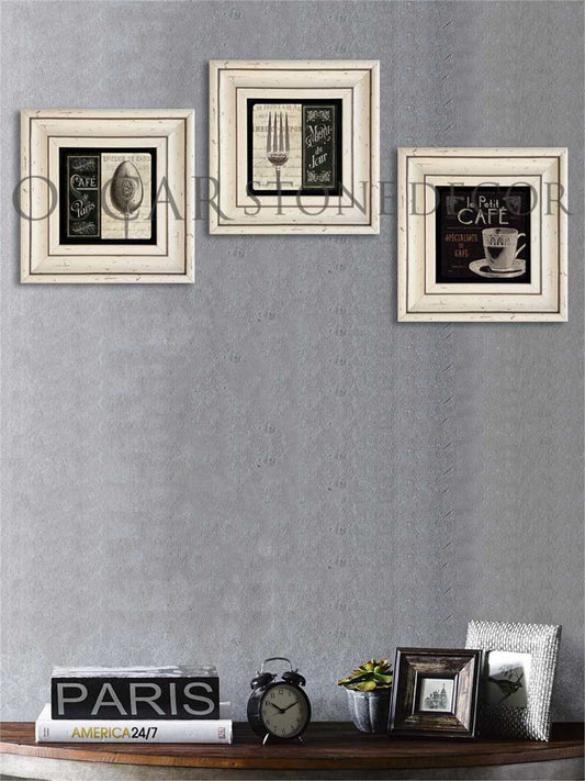 3-PIECE FRAME NATURAL STONE WALL DECOR / 3CDD-30-008 (WALL DECOR)