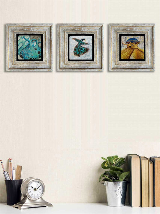 3-PIECE FRAME NATURAL STONE WALL DECOR / 3CDD-40-052 (WALL DECOR)
