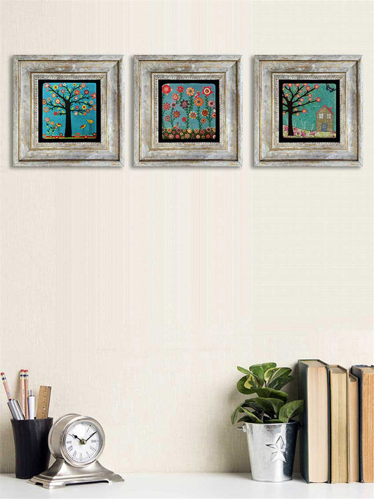 3-PIECE FRAME NATURAL STONE WALL DECOR / 3CDD-40-085 (WALL DECOR)