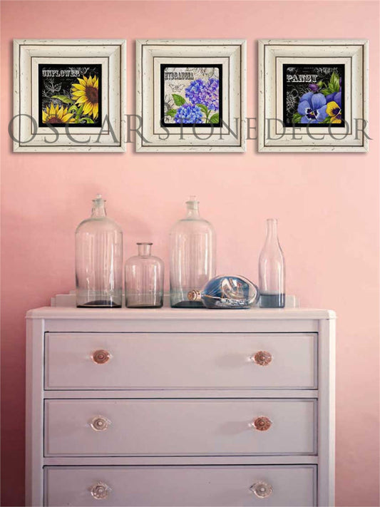 3-PIECE FRAME NATURAL STONE WALL DECOR / 3CDD-30-013 (WALL DECOR)