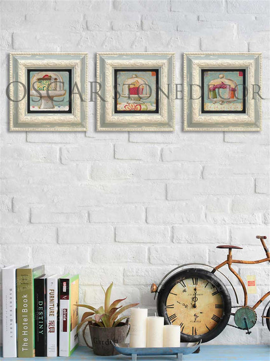 3-PIECE FRAME NATURAL STONE WALL DECOR / 3CDD-10-010 (WALL DECOR)