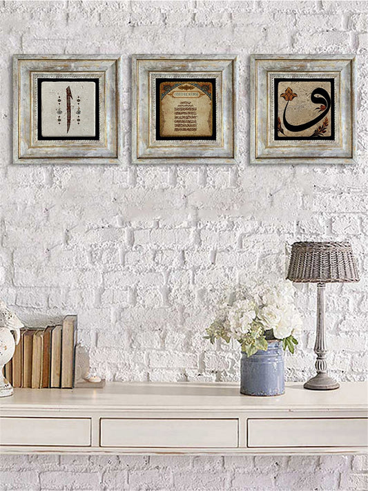 3-PIECE FRAME NATURAL STONE WALL DECOR / 3CDD-40-064 (WALL DECOR)